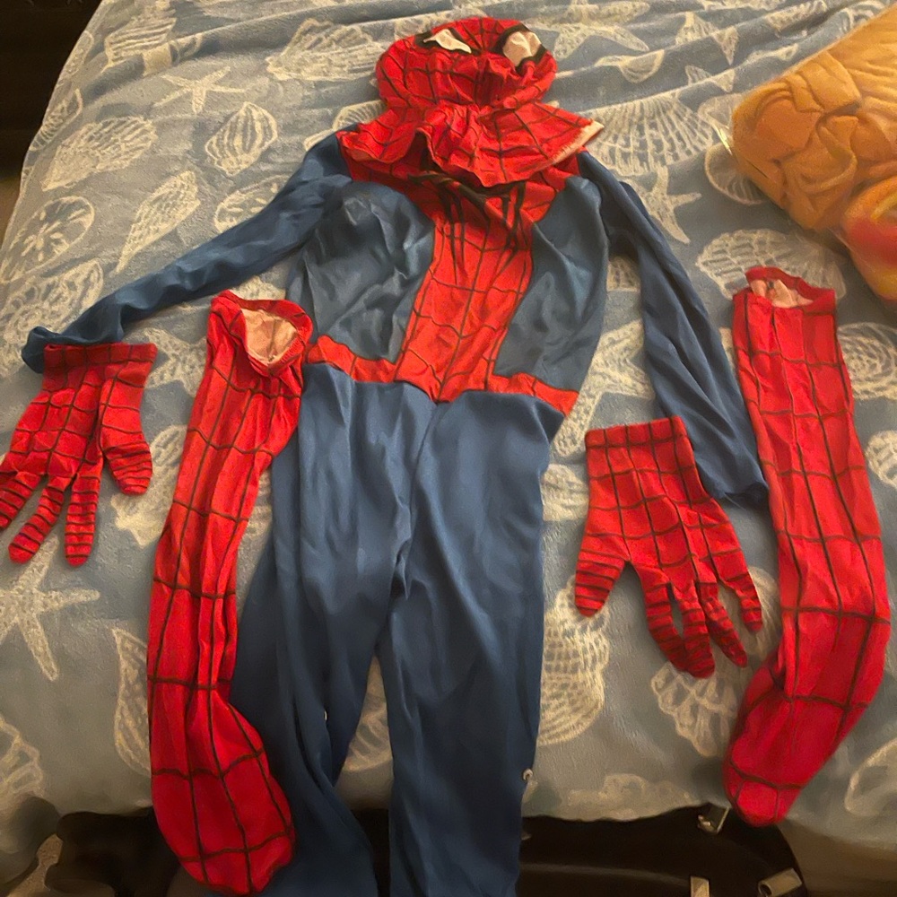 Spider-Man Costume with Mask and Gloves